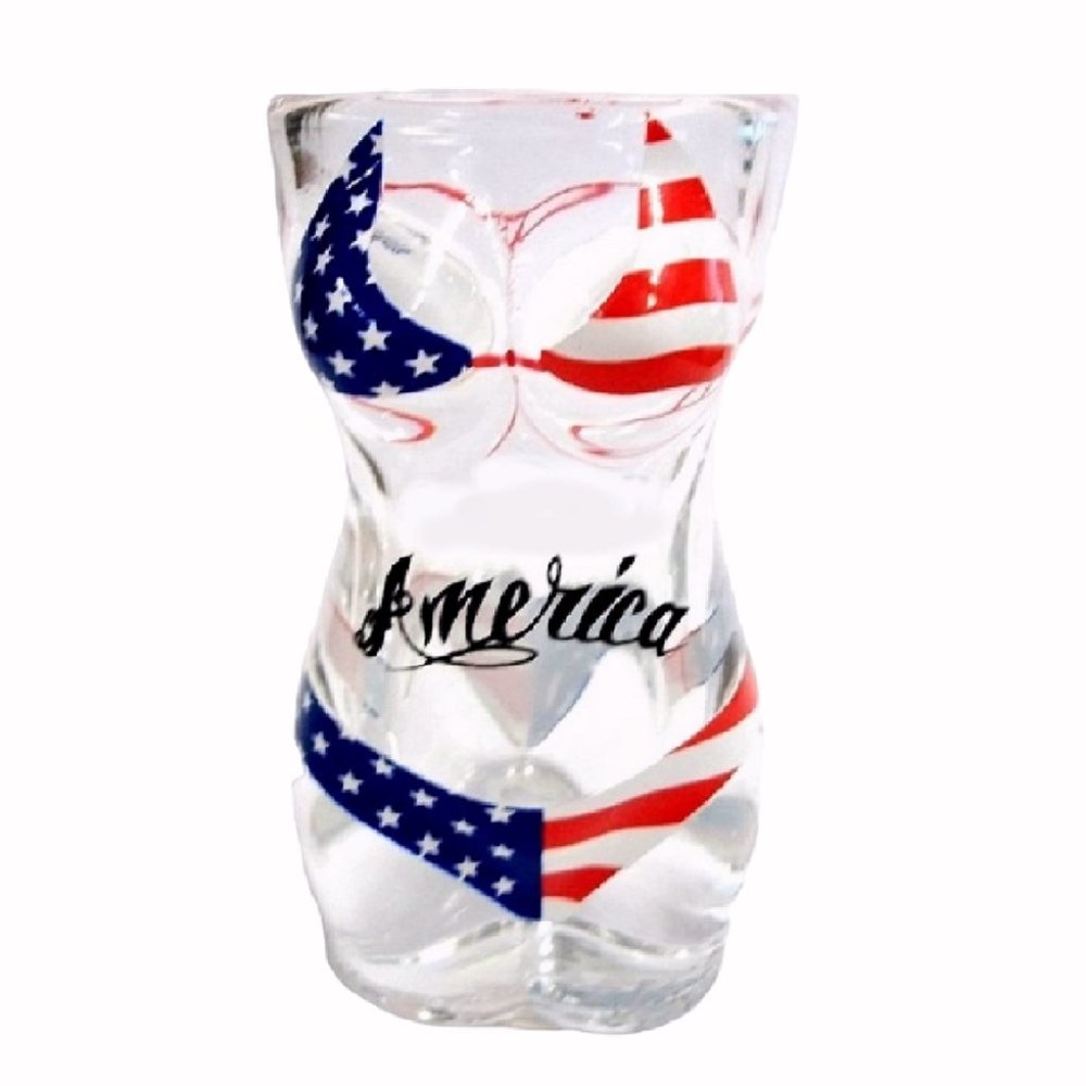 U.S. USA Full Body Bikini Shot Glass - NEW Fast Ship